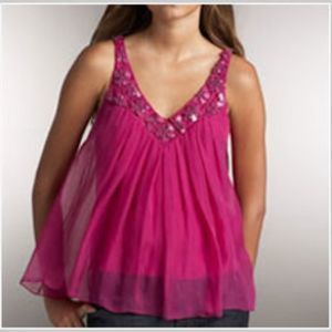 Rebecca Taylor Chiffon Beaded Top